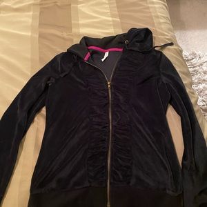 Ideology Black velour work out jacket